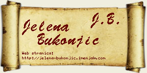 Jelena Bukonjić vizit kartica
